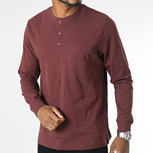 Tee Shirt Manches Longues Luis Bordeaux Chiné