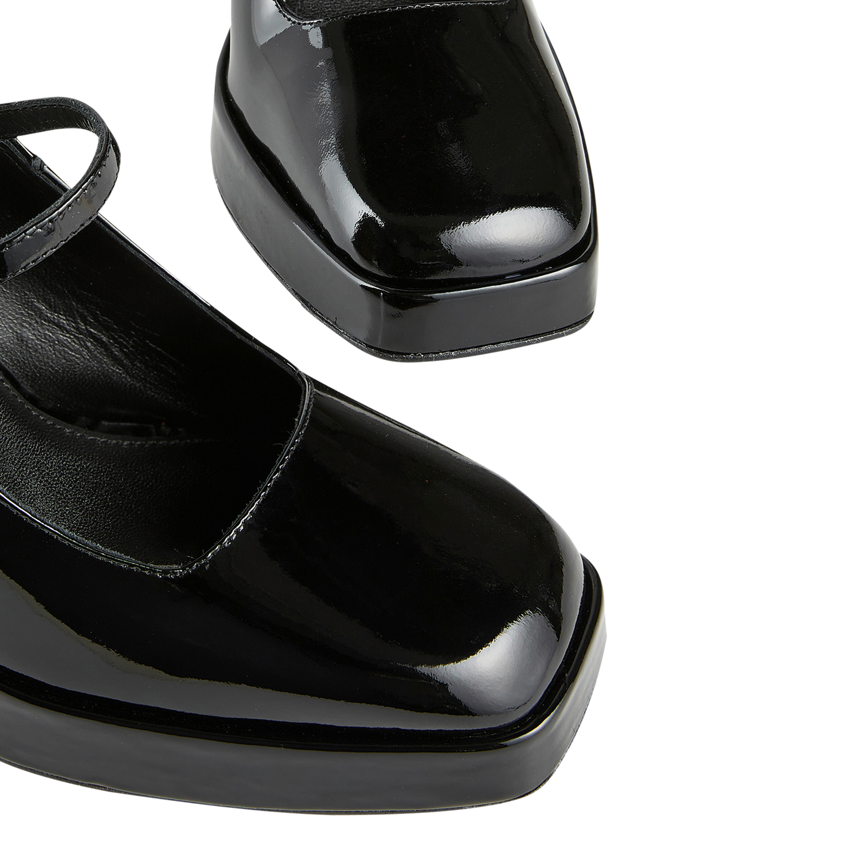 PIPER - Babies en cuir vernis | Noir