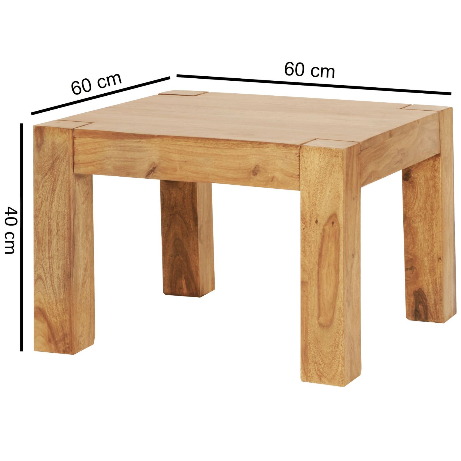 Couchtisch - natur - 60x60 cm