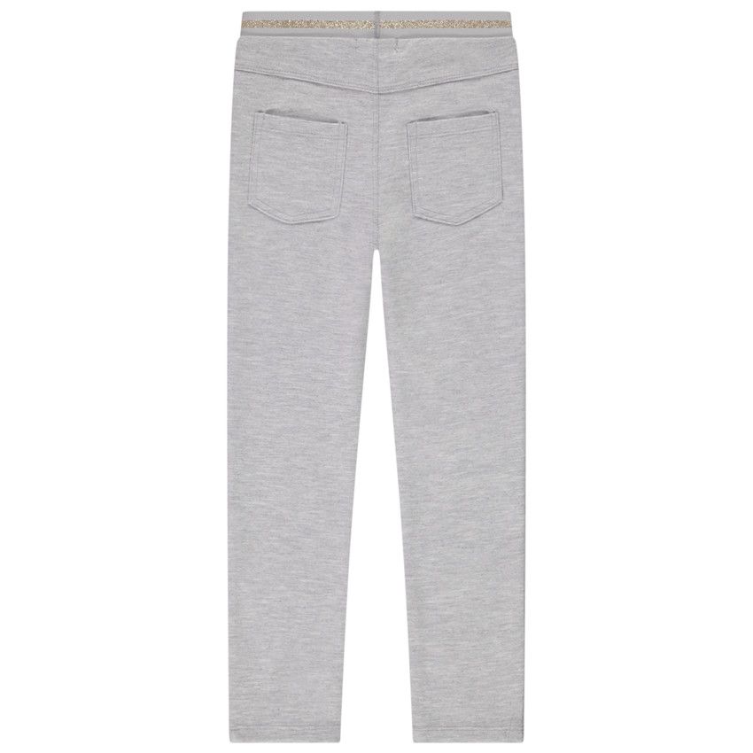 Legging milano à bande lurex pour fille - Gris clair