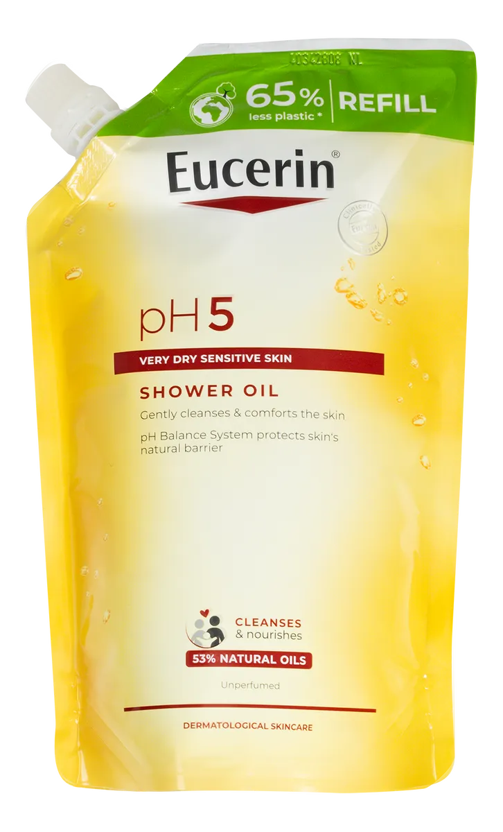 Eucerin pH5 Shower Oil Unperfumed Refill - 400 ml.