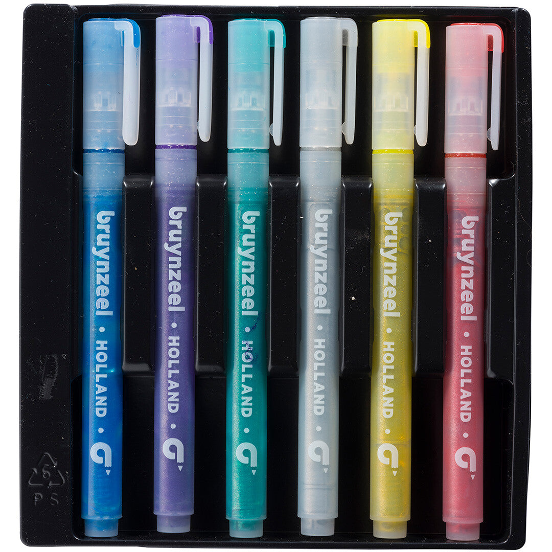 Bruynzeel kids glitter viltstiften - 6st