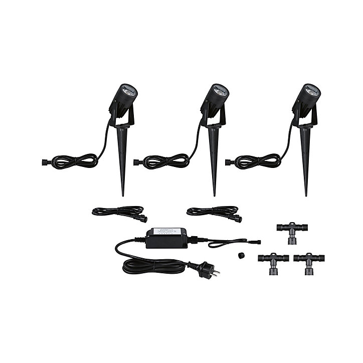 Kit spot extérieur Link+Light 3x3,5W IP67 3000K 12V Paulmann