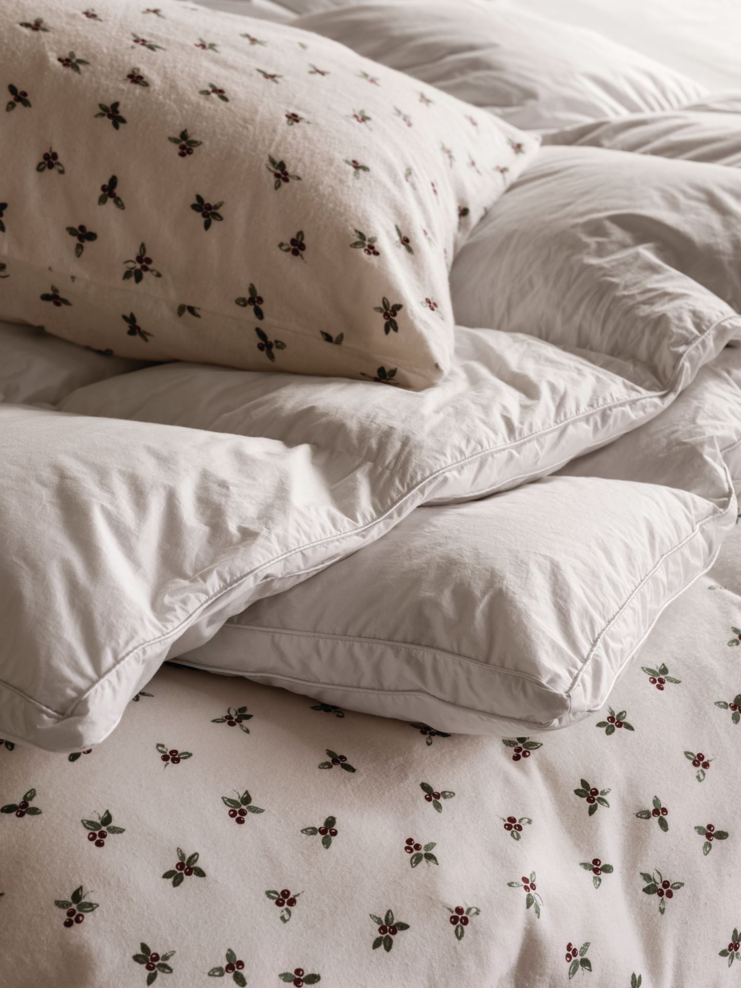 Flanell sengesett              offwhite - 140x200 cm