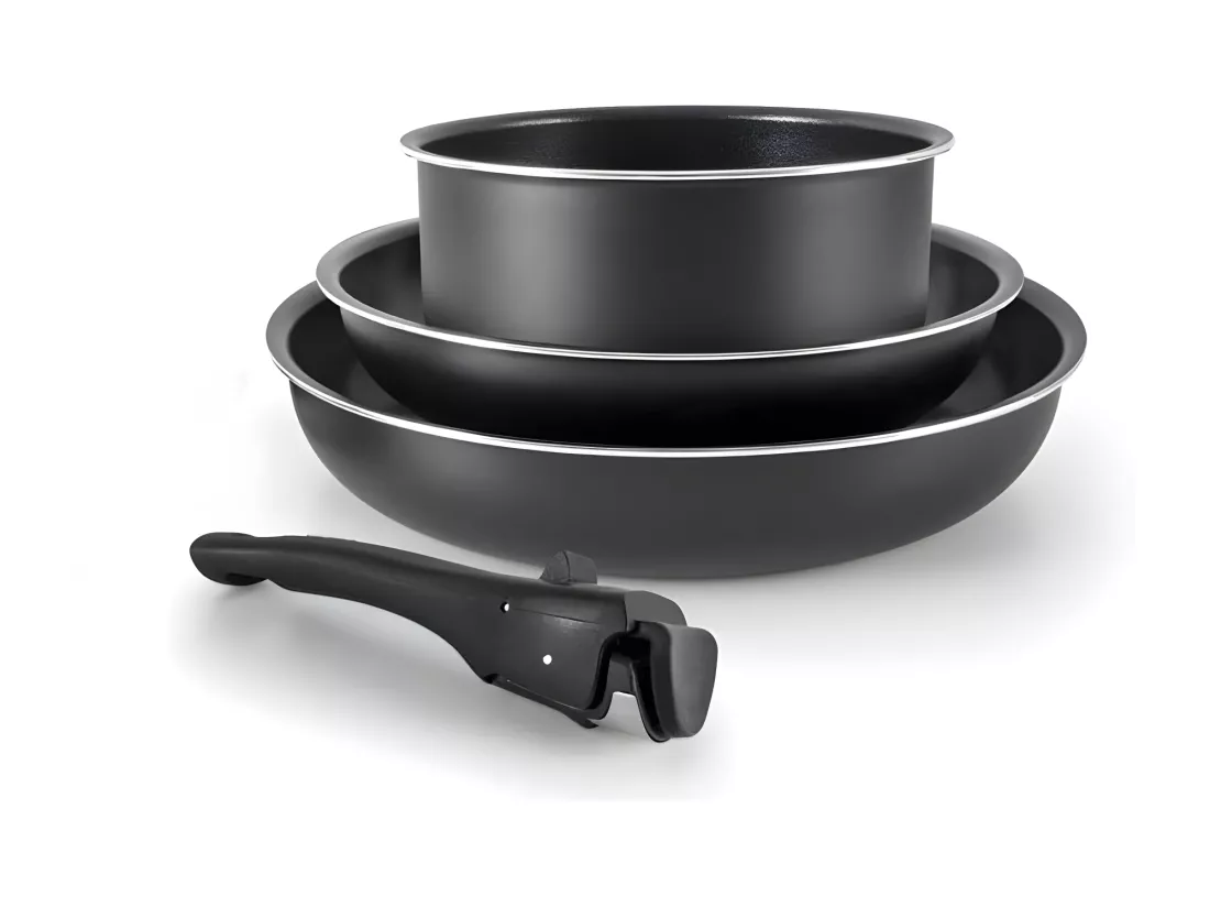 Batterie De Cuisine En Aluminium 4pcs Avec Poignée Amovible Flex4 De La Marque Kitchencook