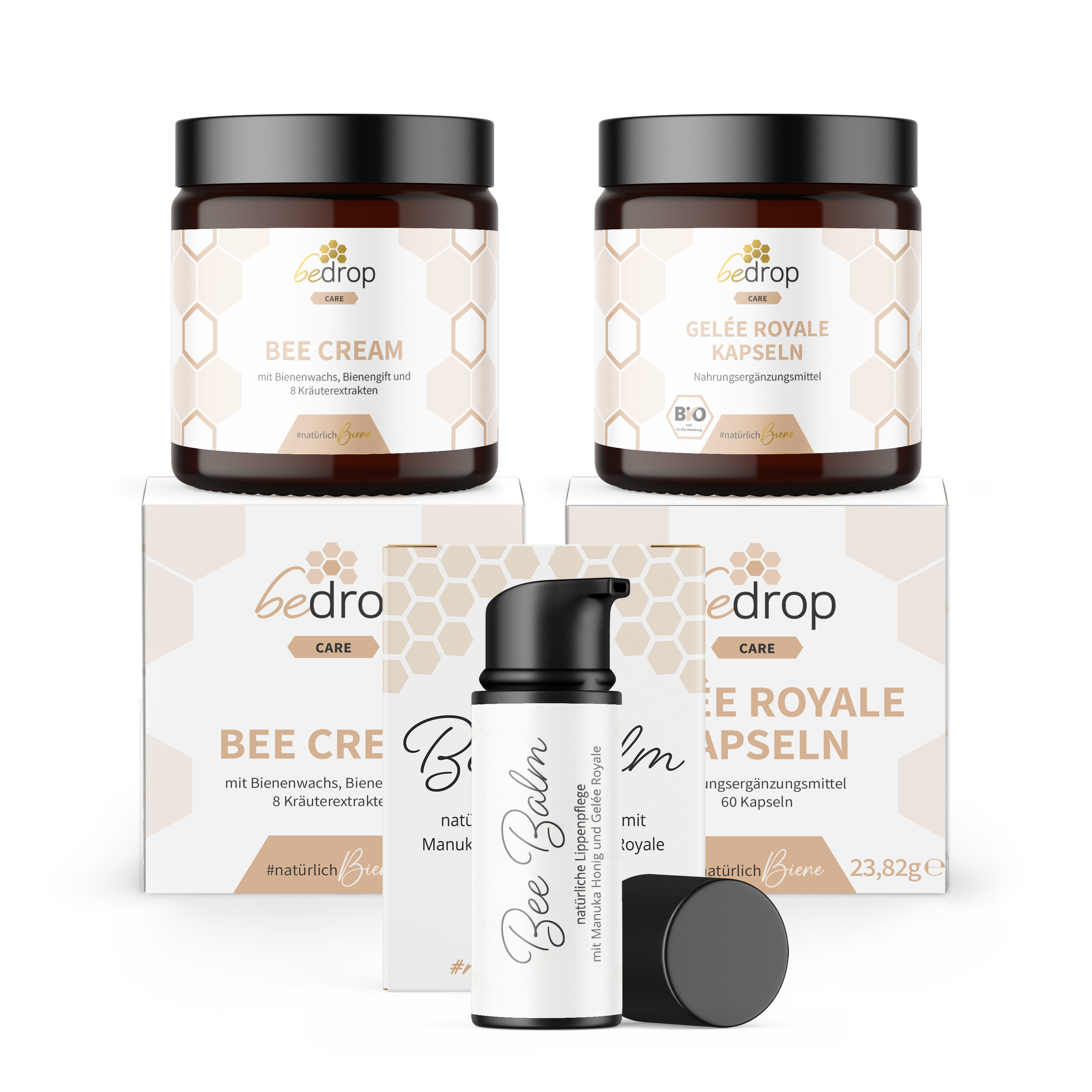 Wohlfühlset (groß)| Bee Cream (Bienengiftsalbe) + Gelée Royale Kapseln + BeeBalm