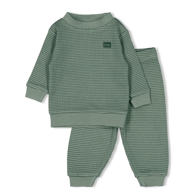 Feetje pyjama kids wafel Family Edition Zeegroen
