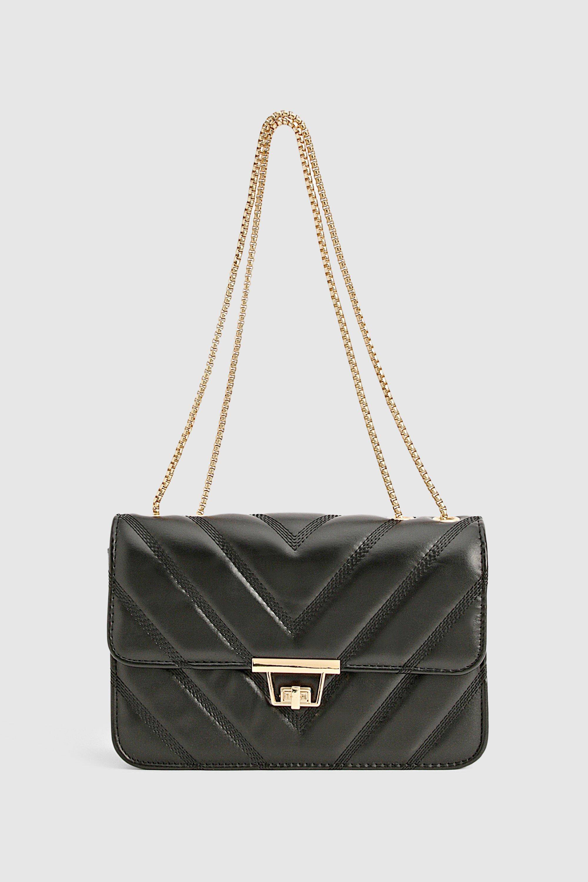 boohoo Sac bandoulière à chaîne en synthétique matelassé