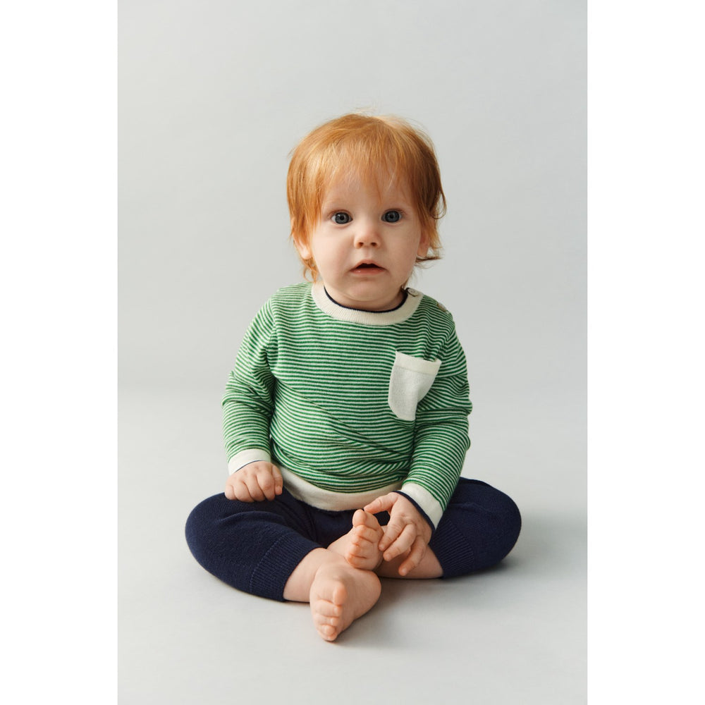 Køb FUB Ecru/Pine Striped Crew
