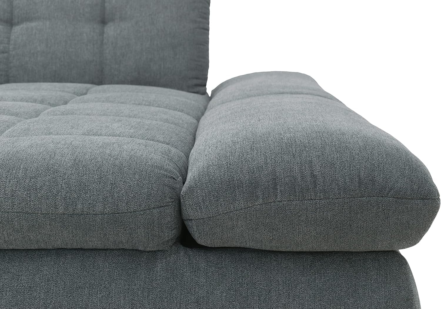 DOMO. collection Ecksofa Moric, Sofa mit Schlaffunktion & Armlehnfunktion in L-Form Couch, Eckcouch mit Bett-Funktion, Schlafsofa 300 x 172 x 80 cm (BxTxH), grau