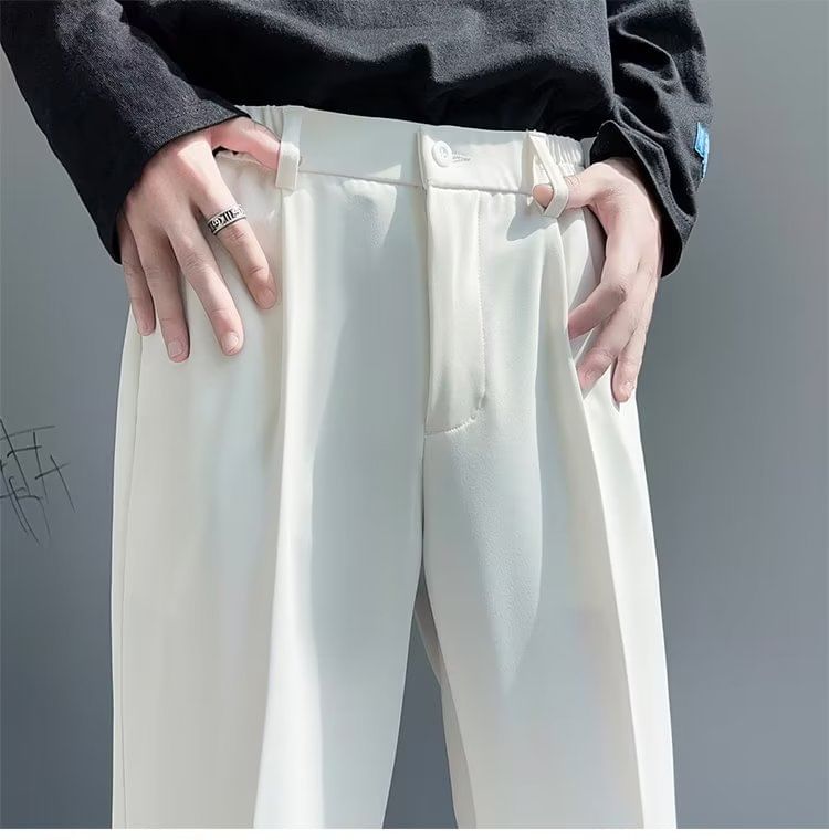 GRAYCIOUS - Mid Rise Plain Loose Fit Broek