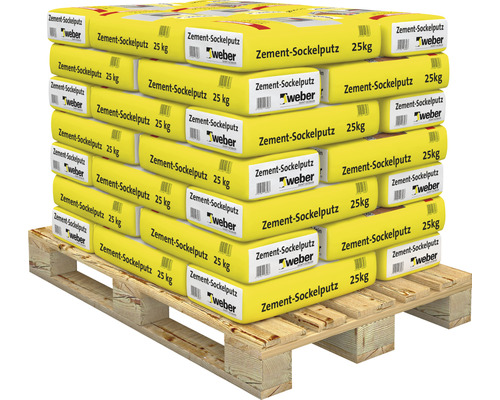 Pallet WEBER cementbasispleister, 42 zakken = 1050 kg