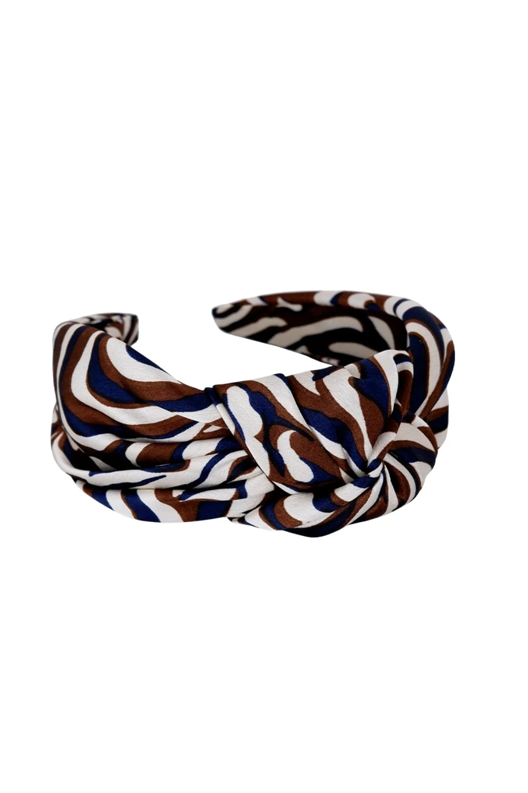 Black Colour Bcnessa Striped Headband navy black