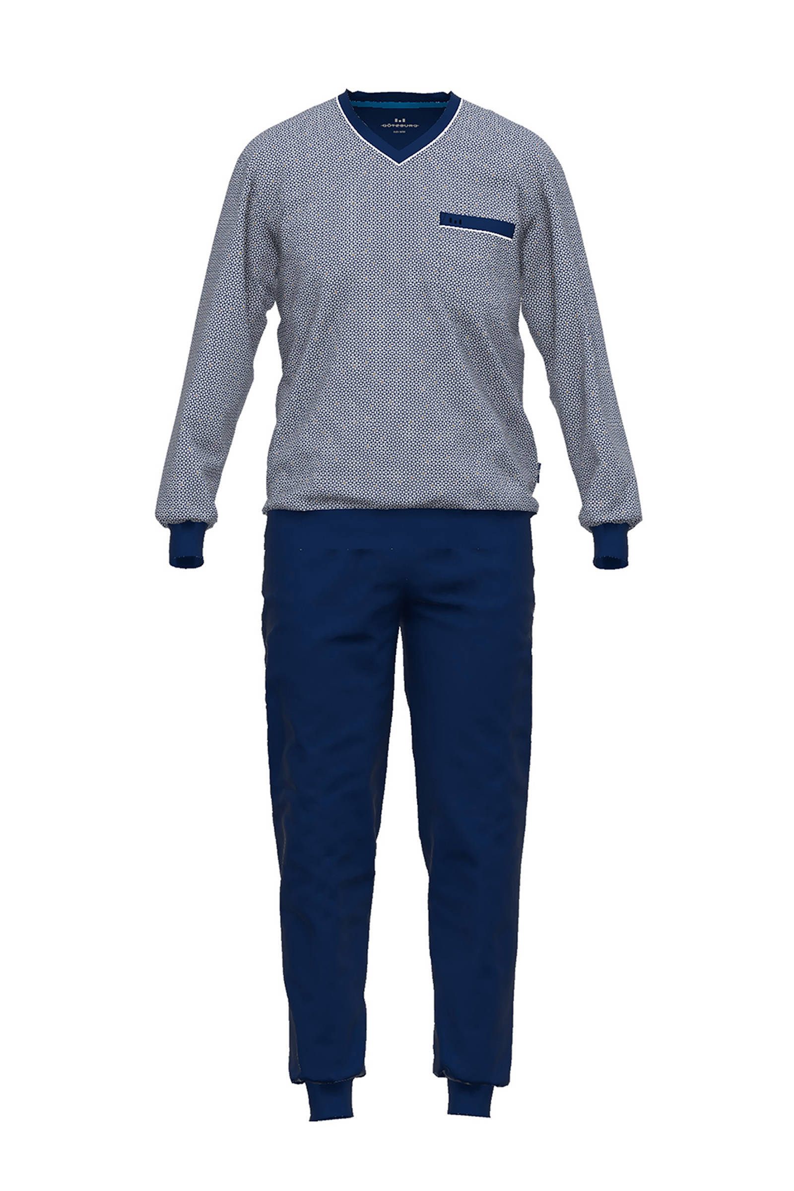 Götzburg pyjama donkerblauw/wit