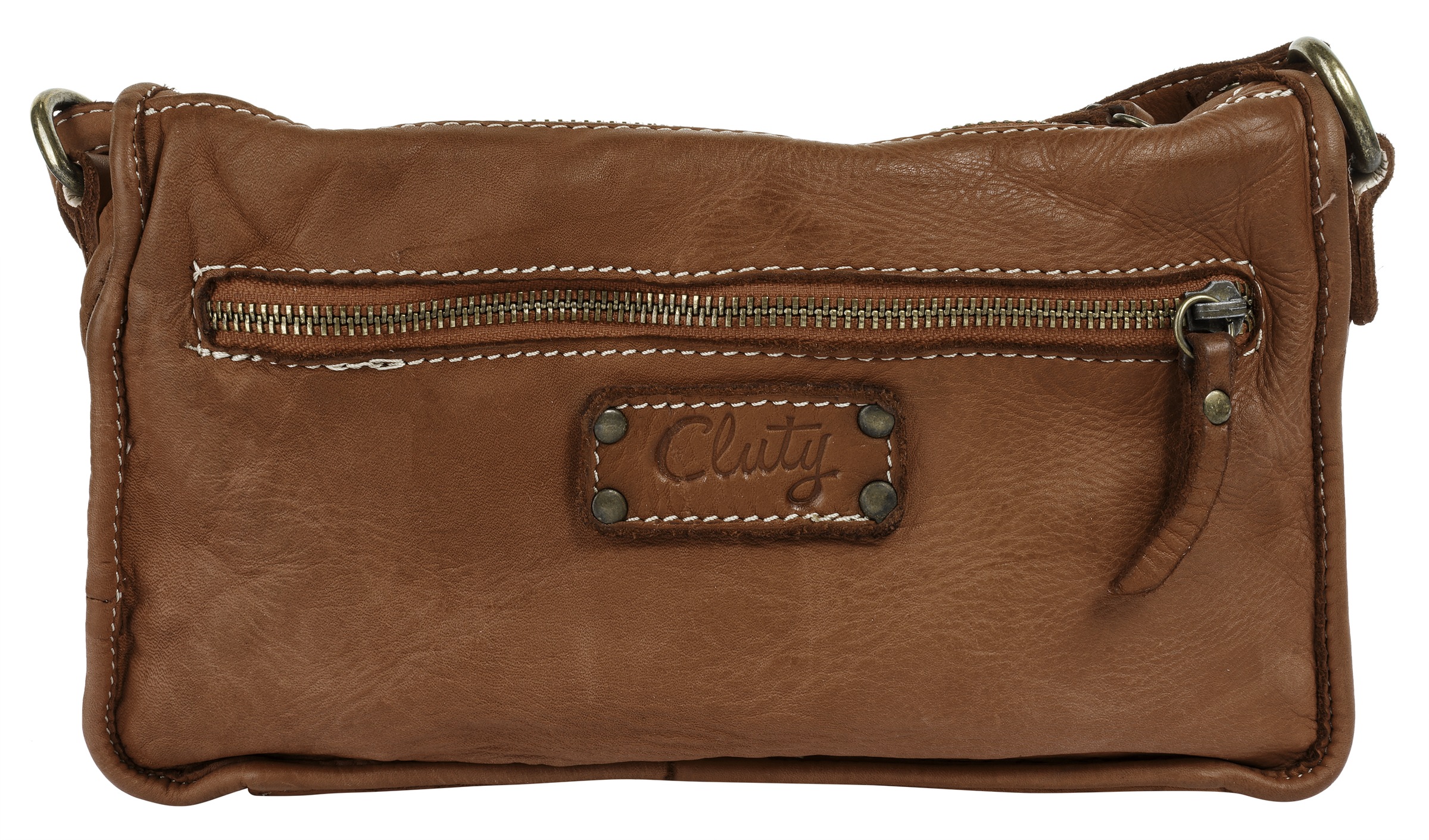 Cluty Umhängetasche echt Leder, Made in Italy