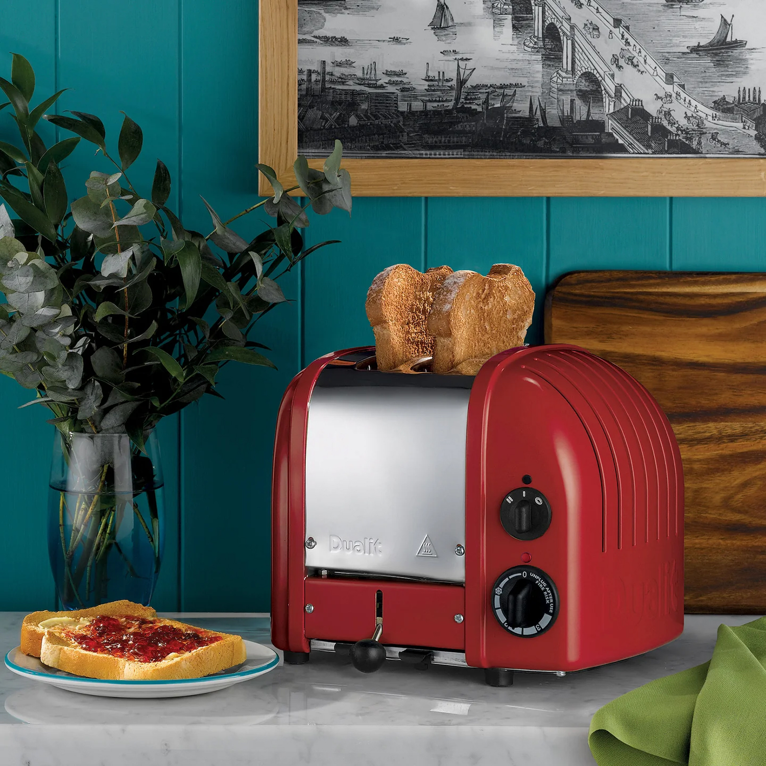 Grille Pain 2 Tranches Classic rouge Dualit