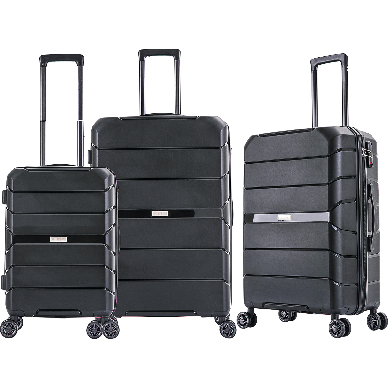 Koffer Angelika S 59cm schwarz 4DR