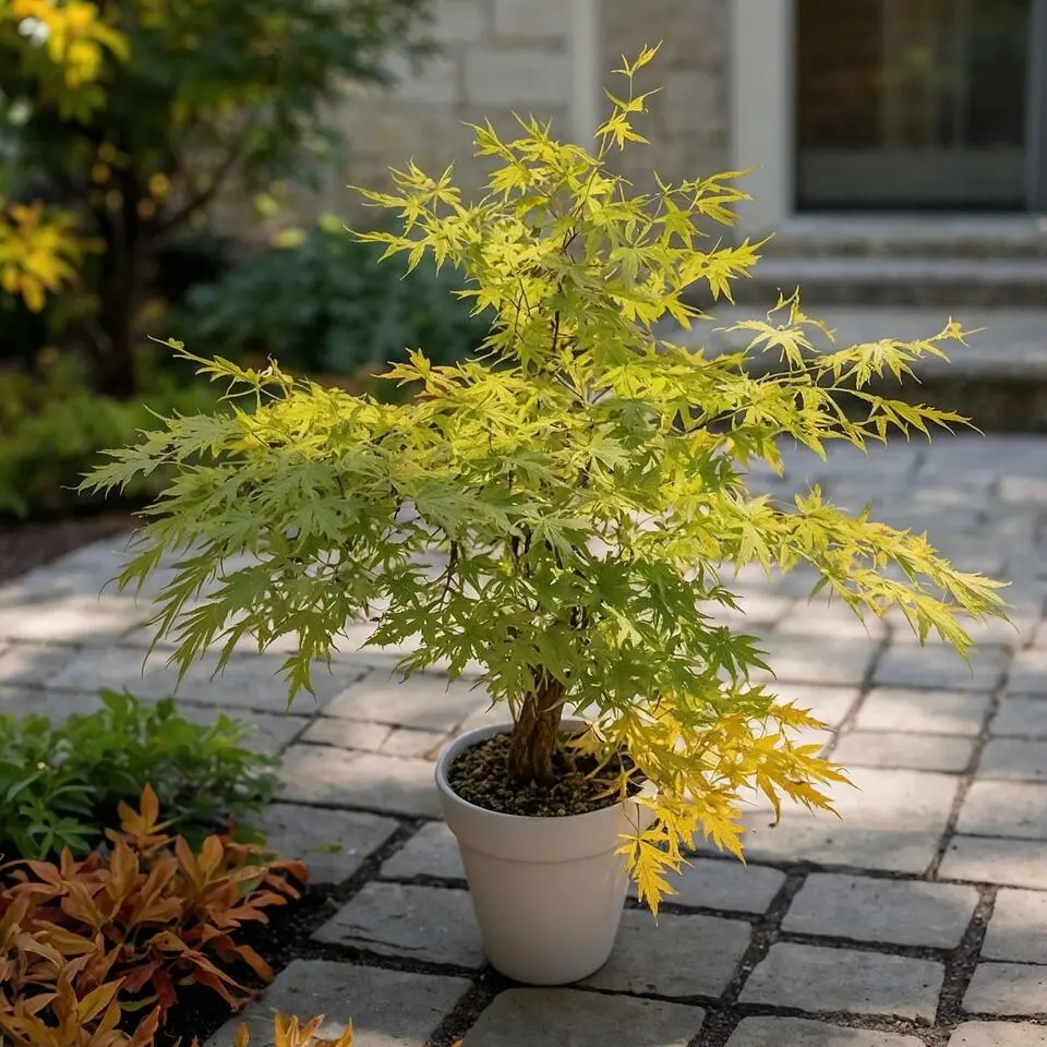 Japanse Esdoorn - Acer palmatum 'Orange Lace' - Hoogte 60-70cm - ⌀19cm