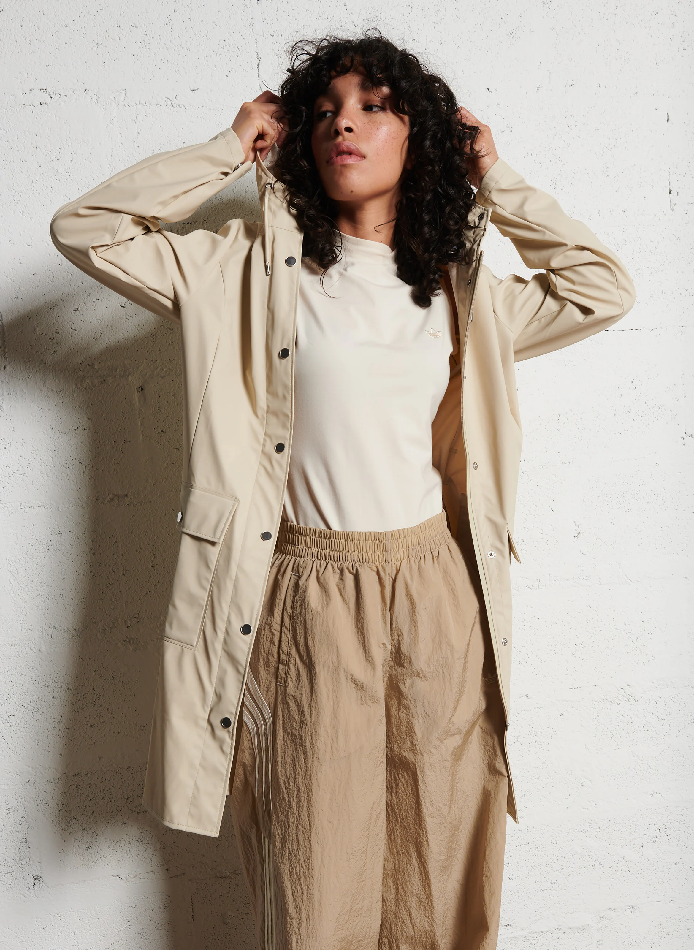 Trench imperméable à capuche | Beige