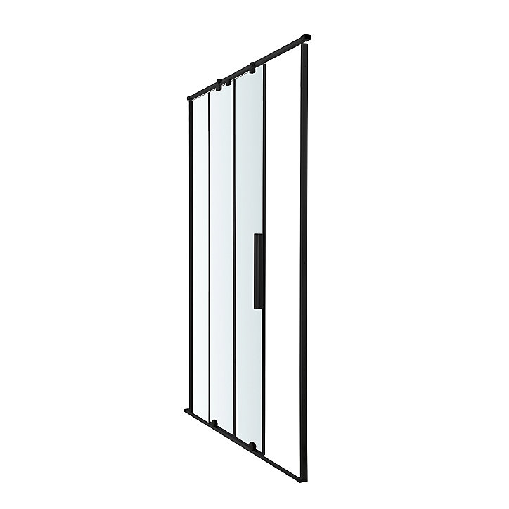Porte de douche coulissante GoodHome Ezili transparent profilé noir 120 cm