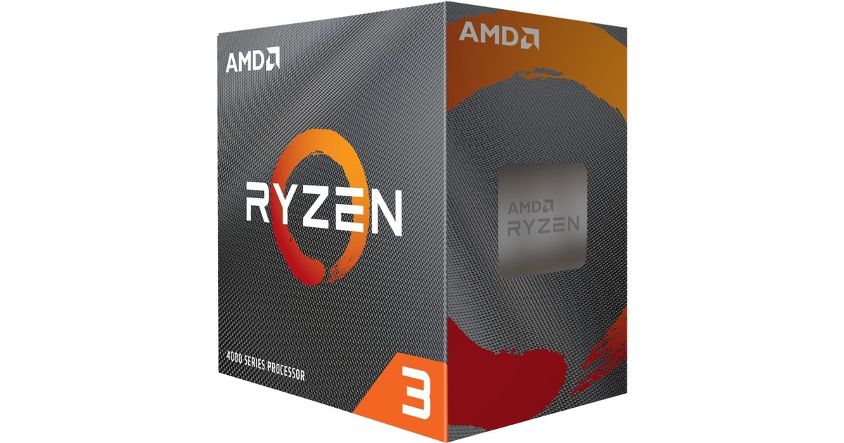 AMDRyzen 3 4100, 3,8 GHz (4,0 GHz Turbo Boost) socket AM4 processor  (Unlocked, Wraith Stealth, Boxed)