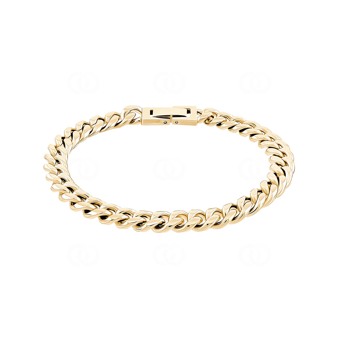 8mm Cuban Link Panzerarmband vergoldet
