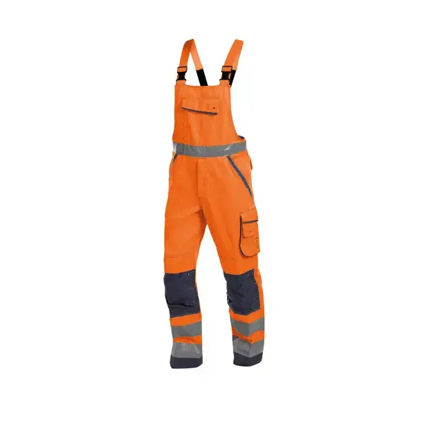 DASSY ® MALMEDY (400156) OVERALL MED HØJ SYNLIGHED MED KNÆLOMMER orange og blå