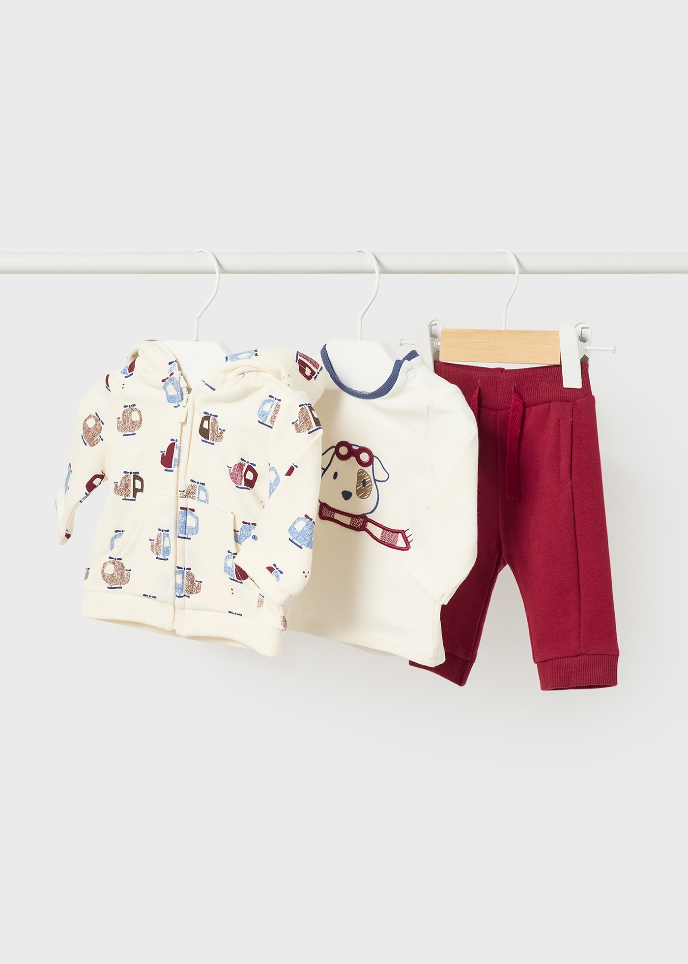 Conjunto de moletom de 3 peças Better Cotton para recém-nascidos