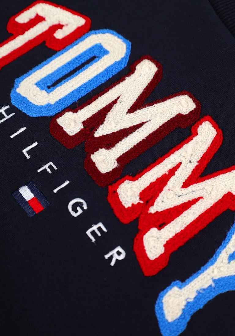 TOMMY HILFIGER blauwe tommy hilfiger trui tommy fun varsity sweatshirt