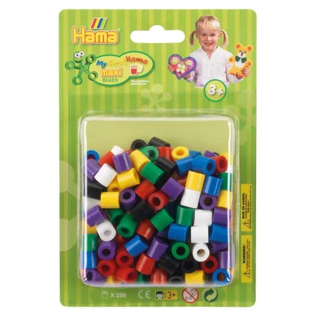Hama Bügelperlen Maxi Volltonmix, 250 Stück