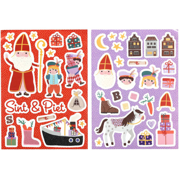 Sint & Piet raamsticker 2 vellen