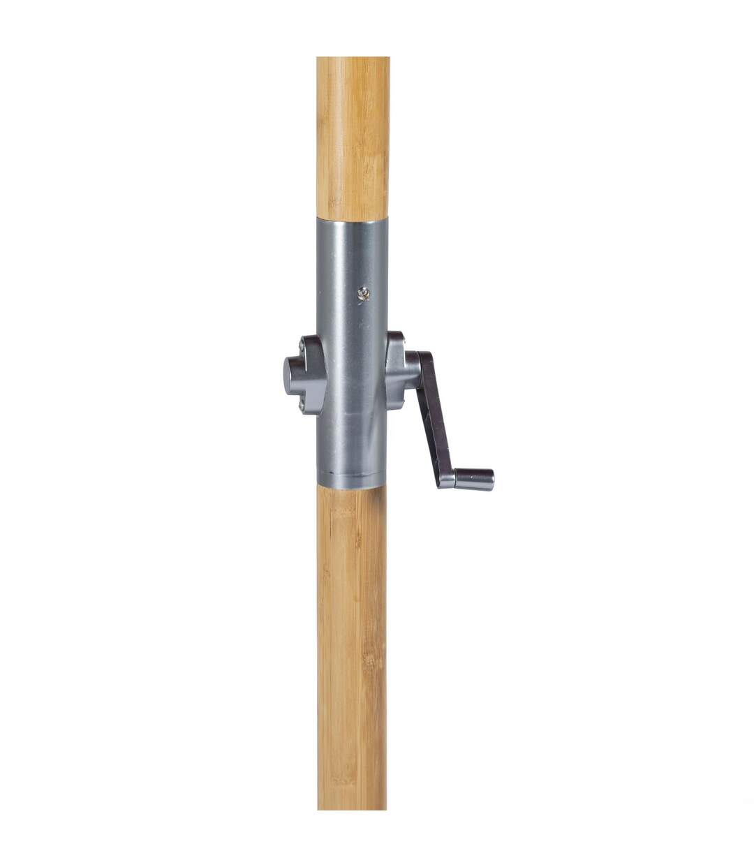 Parasol droit rond en bambou Tinaei - Diam. 300 cm - Gris ardoise