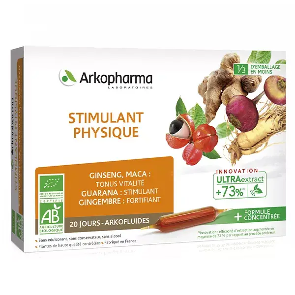 Arkopharma Arkofluides Estimulante Físico Orgânico 20 ampolas
