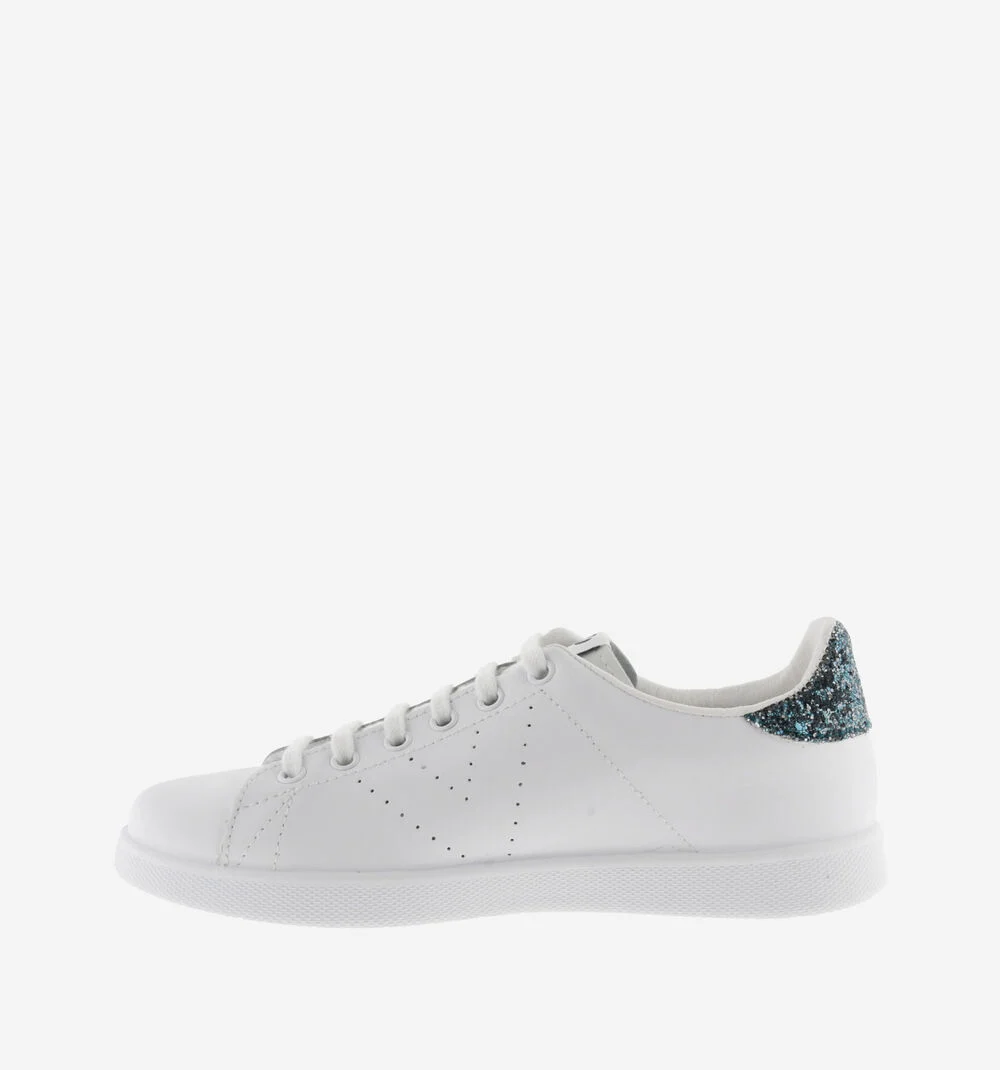 TENIS CUIR & GLITTER Baskets blanches en cuir ROYAL