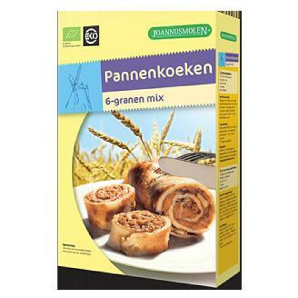 3x Joannusmolen Pannenkoekenmix Meergranen Eko 300 gr