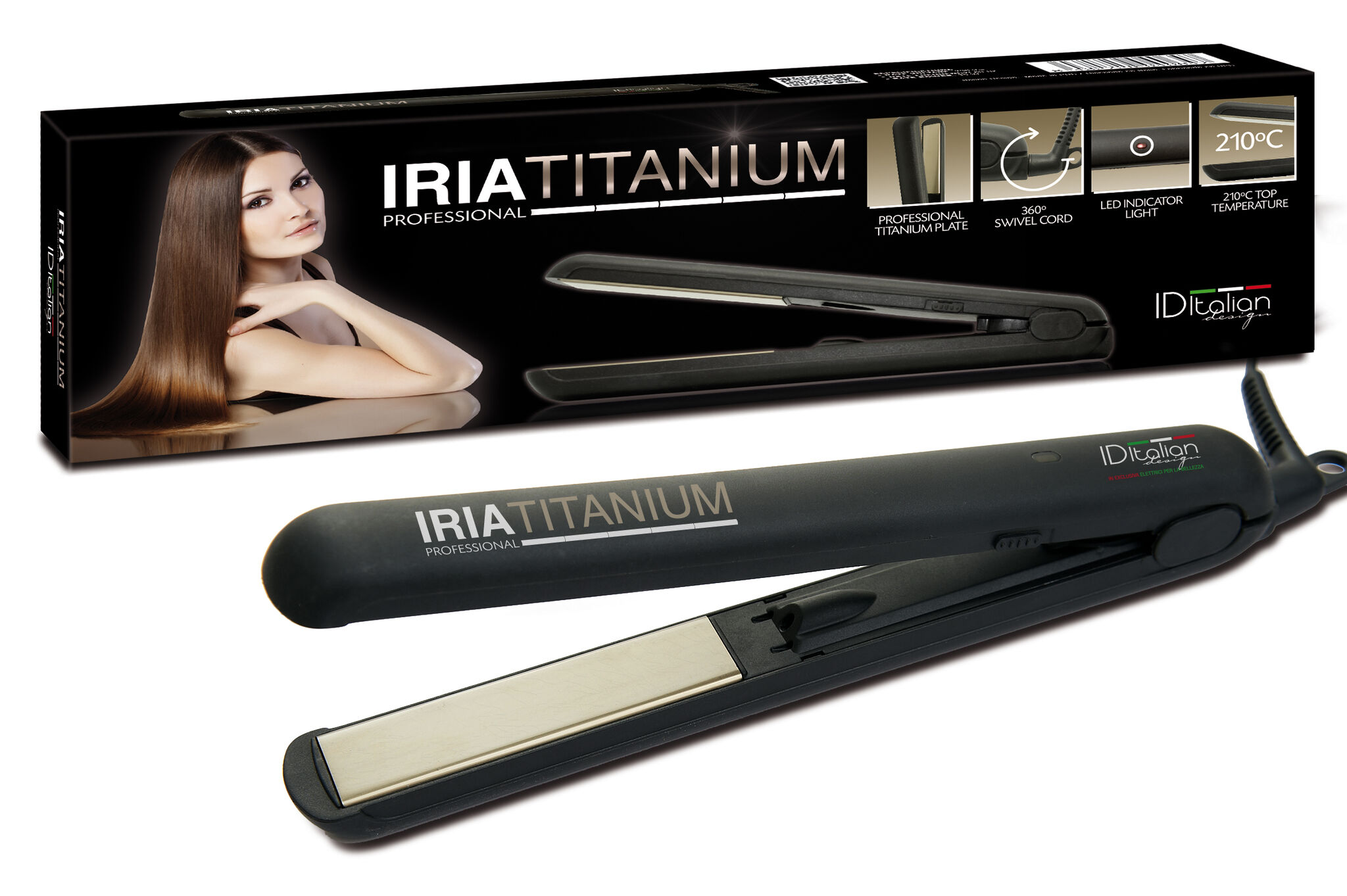 Italian Design Iria Titanium Hair straightener