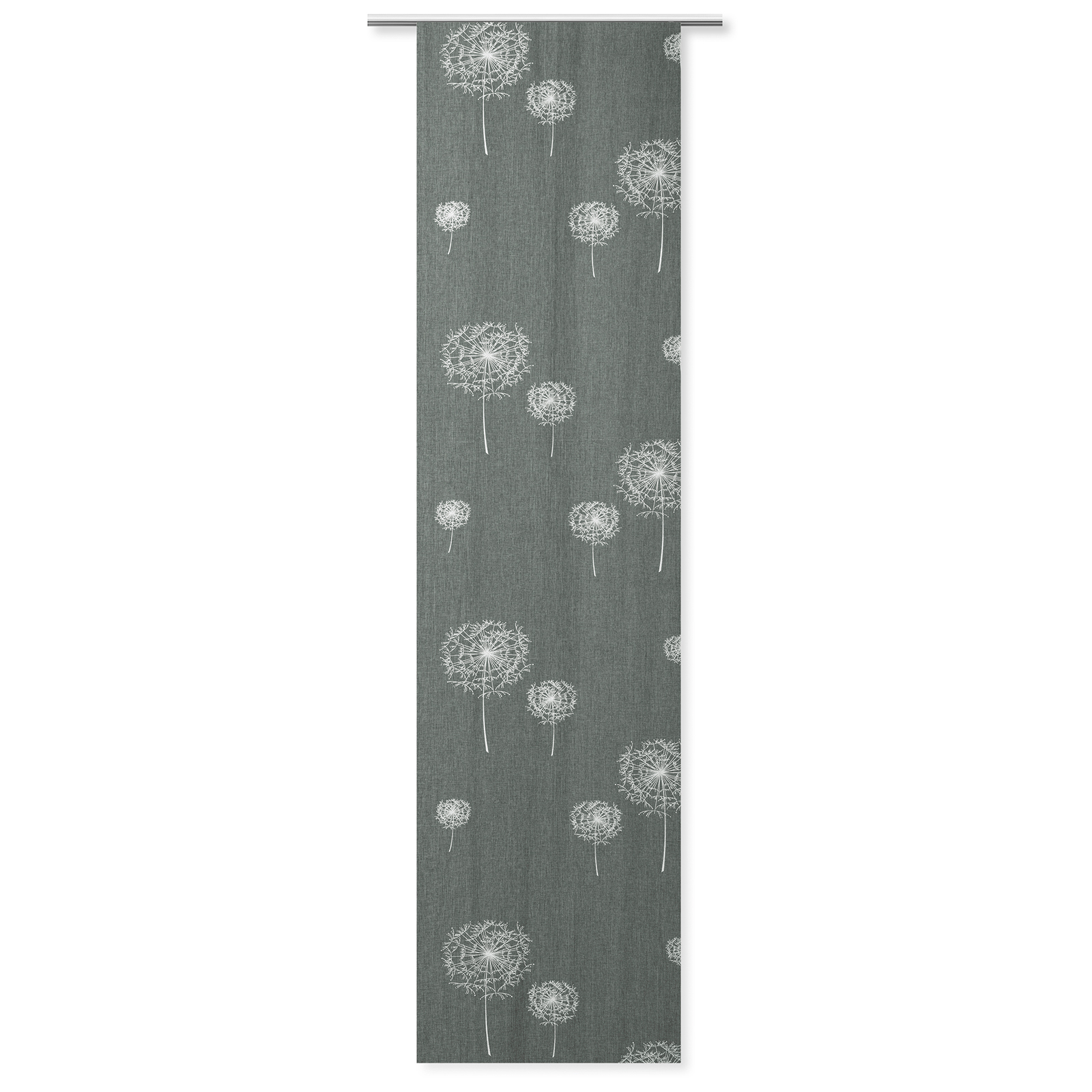 Schiebevorhang - grau - Pusteblumen - 60x245 cm