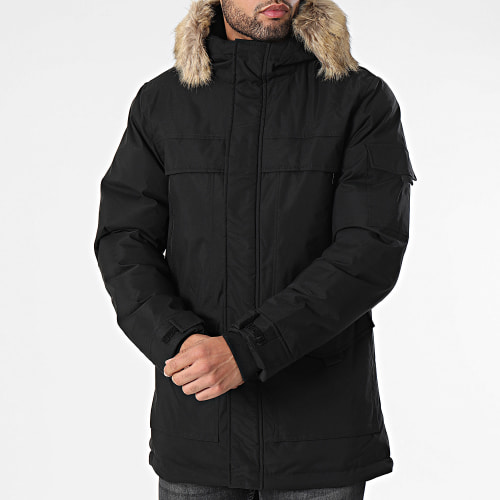Parka Capuche Fourrure Noir
