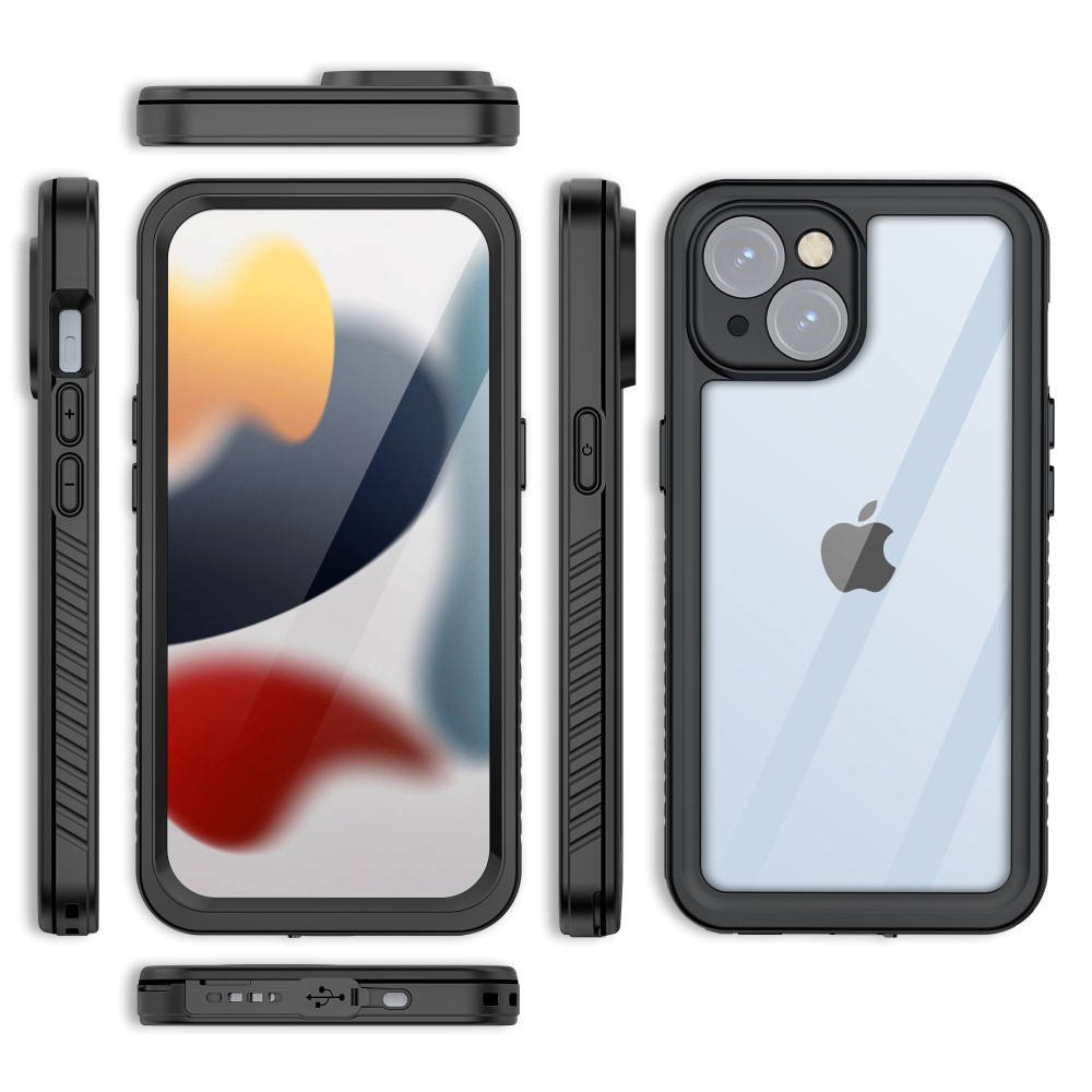 iPhone 15 Wasserfeste Outdoor Schutz Hülle (IP68) - Schwarz