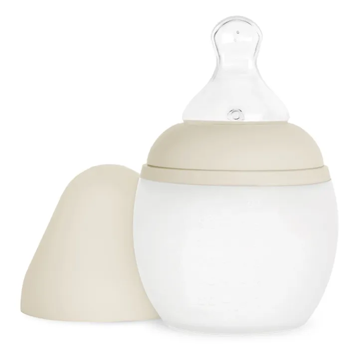 Elhée Biberon en silicone médical et tétine physiologique | Beige