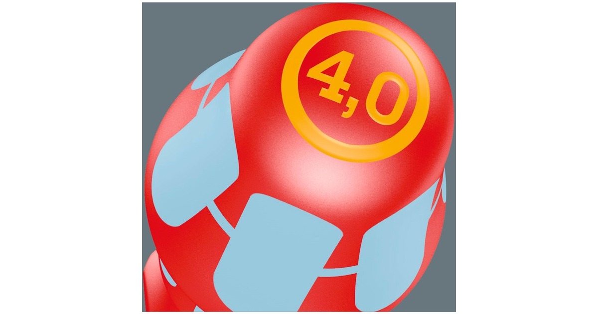 Wera3165 i/6 Schroevendraaierset, roestvrij staal + rek  (Rood/blauw, 6-delig)