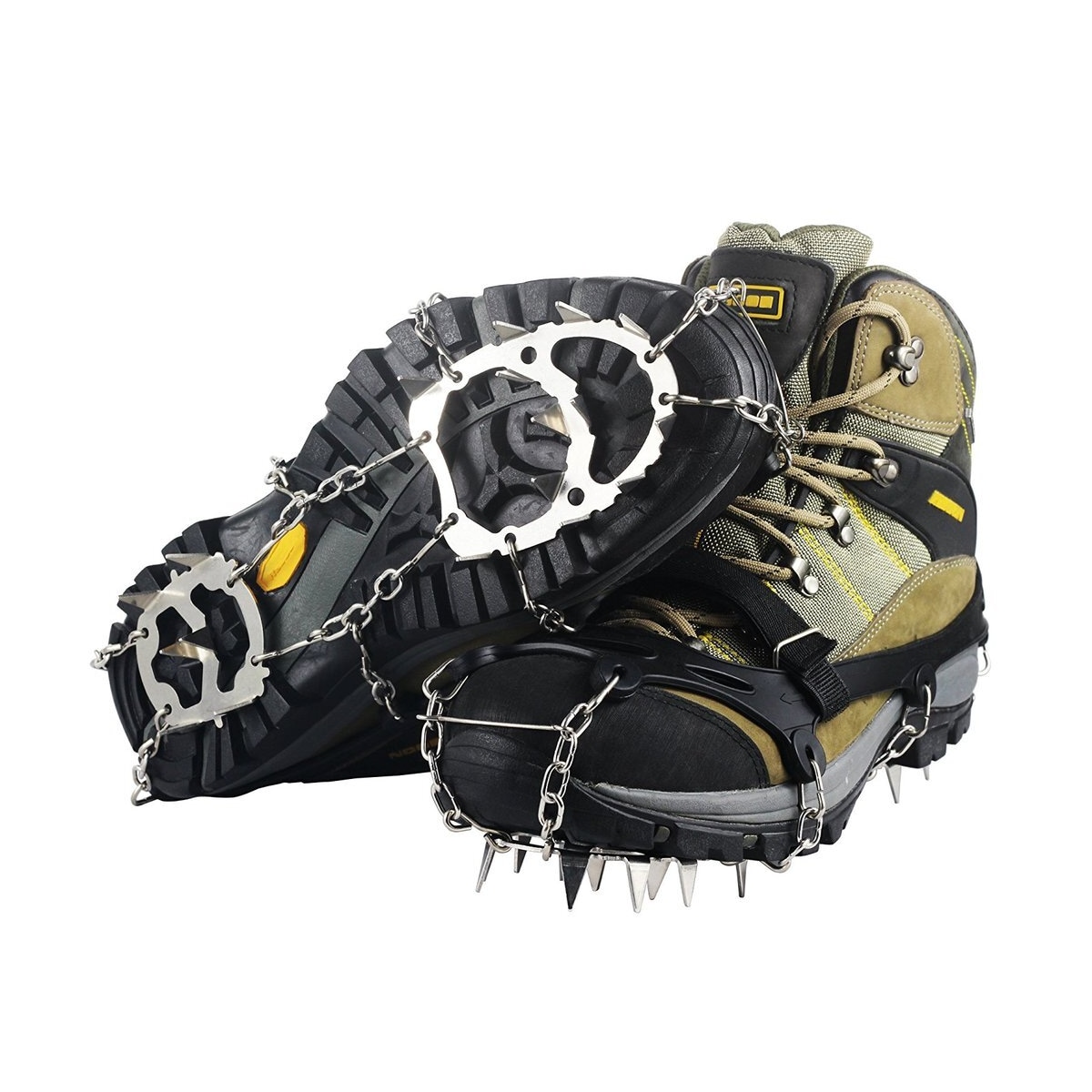 Sklisikker beskyttelse / brodder for sko med 18 stålpigger (L)