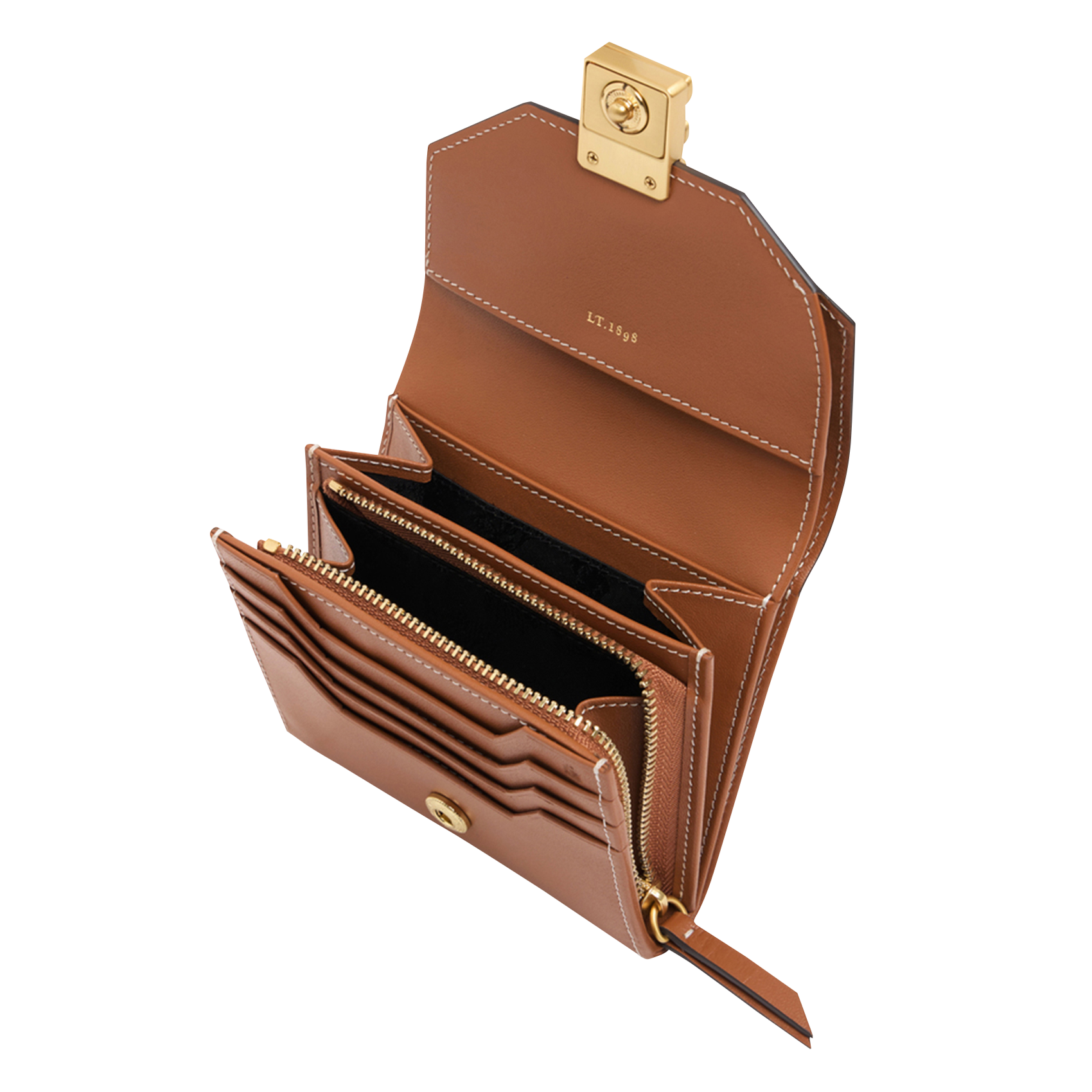 ROSE - Portefeuille en cuir | Marron