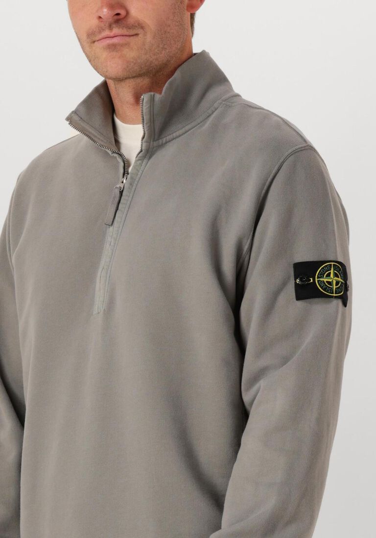 lichtgrijze stone island trui ls polo