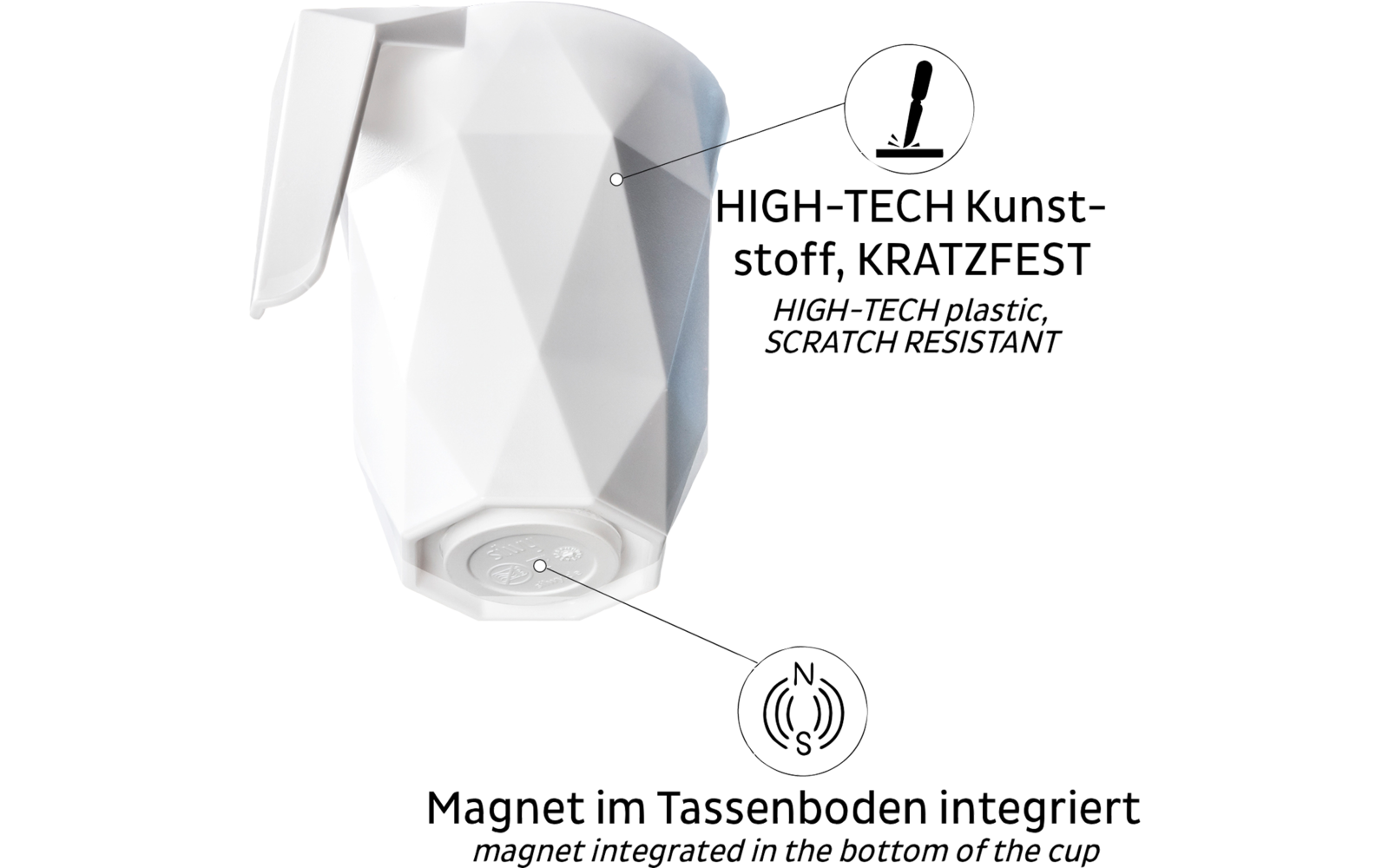silwy® Magnet Kaffeebecher mit Metall-Nano-Gel-Pad und Deckel (0,3 l)