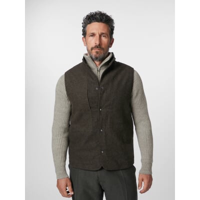 Herren-Flanellweste, Braun