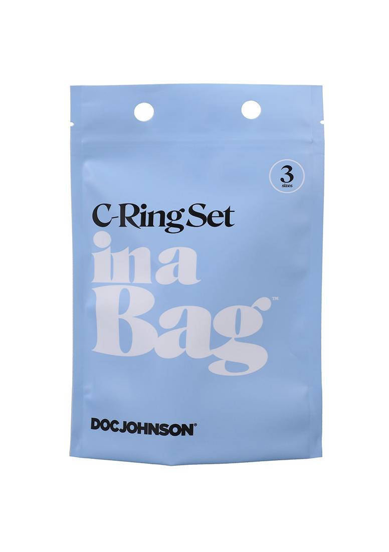 Doc Johnson C-Ringset cockringen - zwart
