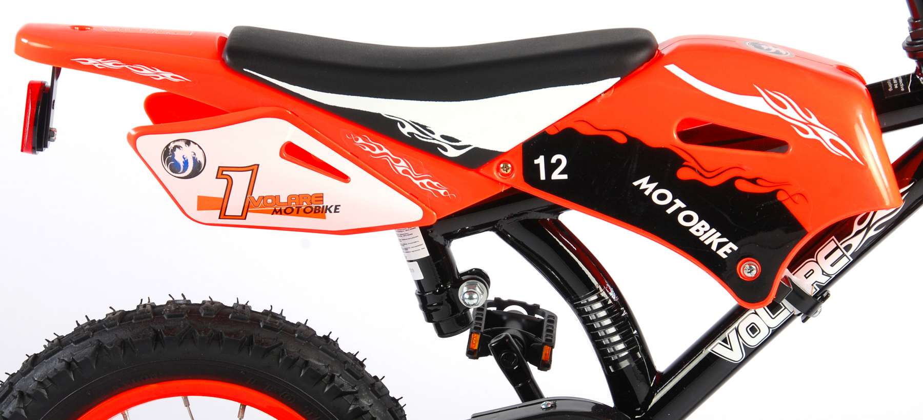 TPFSports Motorrad Kinderfahrrad - Jungen - 12 Zoll - 2 Handbremsen - Grün