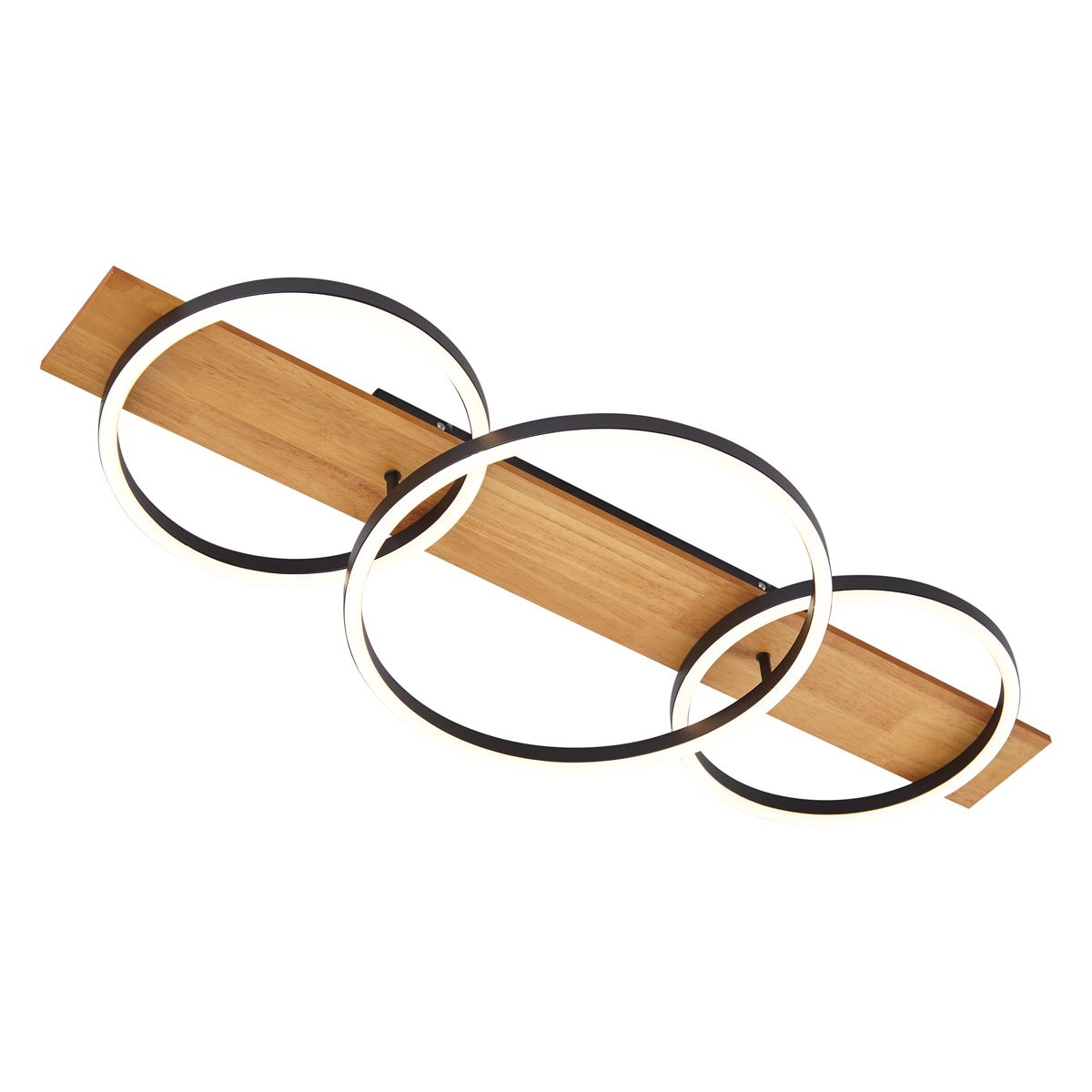 Design plafondlamp zwart rond incl. LED 3-staps dimbaar 3-lichts - Nimue