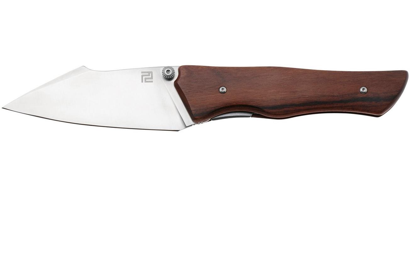 Artisan Cutlery Ahab 1851P-WD, Sand Polished AR-RPM9, Brown Wood zakmes